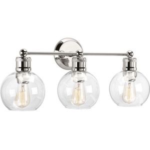 Hansford Collection 3-Light Clear Glass Coastal Bath Vanity